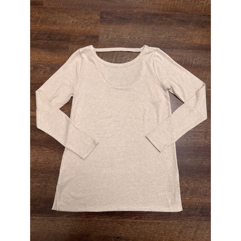 LOFT NWT Beige Open Back Long Sleeve Sweater Top XS